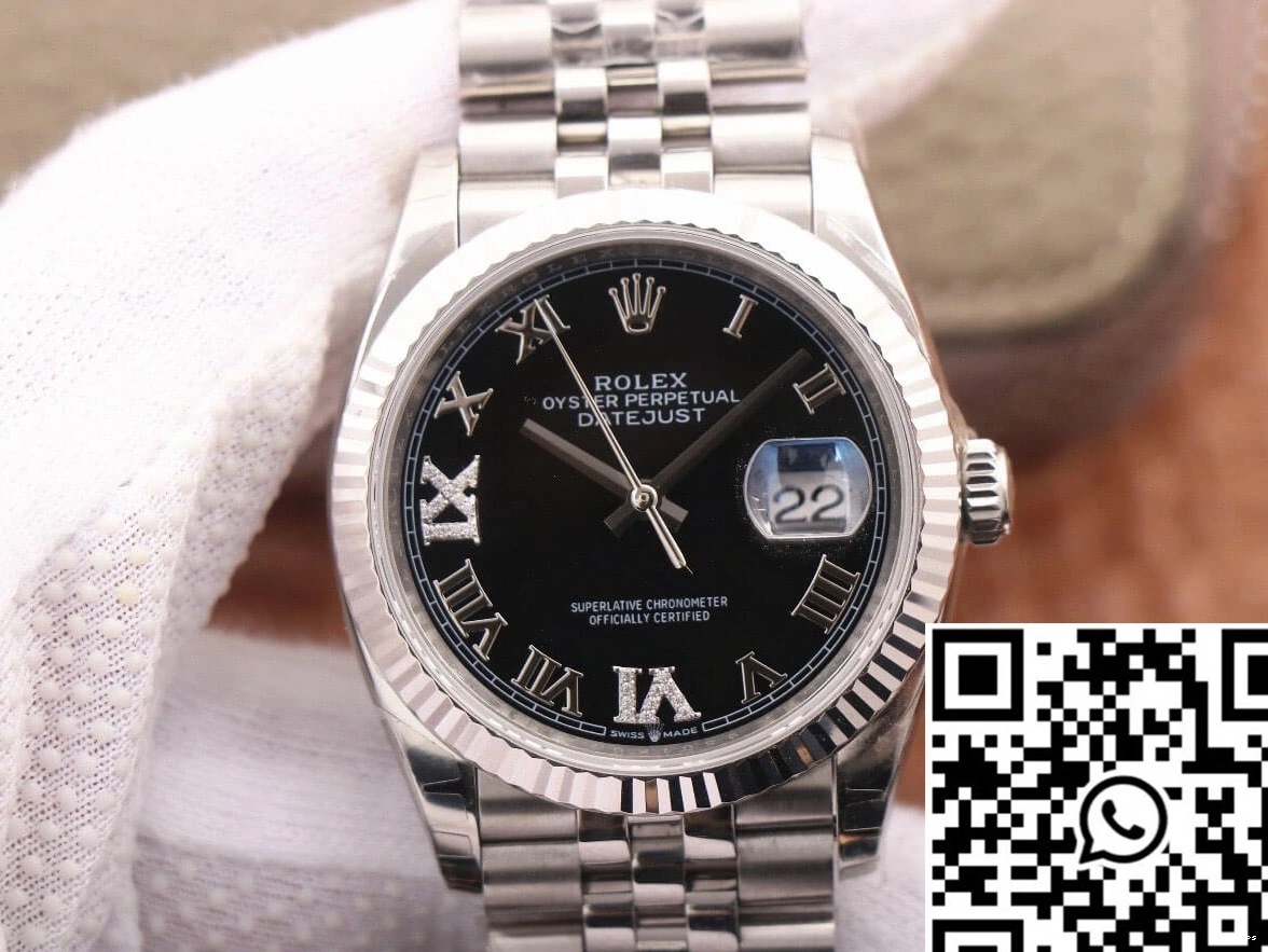 Rolex Diamond-set Datejust EW M126233 Factory Black Dial 0501
